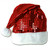 Pack of 12 Red and White Sequined Santa Claus Christmas Hat Accessories - IMAGE 2