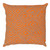 20" Burnt Orange and Brown Square Throw Pillow - Down Filler - IMAGE 1