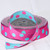 Pink and Blue Double Dots Woven Taffeta Craft Ribbon 1" x 54 Yards - IMAGE 2