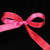 Fuchsia Pink and Red Double Sided Craft Ribbon with Stitch Edge 0.25" x 110 Yards - IMAGE 1