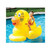 Inflatable Yellow and Orange Giant Ducky Swimming Pool Float Toy - 60" - IMAGE 1