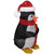 19.5" White and Red Lighted Penguin with Santa Hat Outdoor Christmas Decoration - IMAGE 5