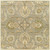 6' x 6' Cornelian Dove Grey, Dark Khaki, and Green Square Wool Area Throw Rug - IMAGE 1