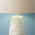26" Antiqued White Table Lamp with Oatmeal Modified Bell Shaped Shade - IMAGE 5