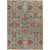 8' x 11' Blue and Beige Floral Rectangular Area Throw Rug - IMAGE 1