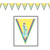 Club Pack of 12 Yellow and Blue 'Showers of Joy' Baby Shower Pennant Banners 12' - IMAGE 1