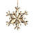 6" Gold and Silver Vintage Rustic Faceted Jewel Snowflake Christmas Ornament - IMAGE 1