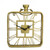 17.25" Gold Antique Square Roman Numeral Wall Clock - IMAGE 2