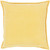 22" Golden Yellow Velvet Flange Square Throw Pillow - IMAGE 1