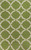 2' x 3' Geometric Lime Green and White Hand Woven Rectangular Wool Area Throw Rug - IMAGE 1