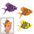 Pack of 6 Plush Tropical Luau Fish Hat Costume Accessories - One Size - IMAGE 1