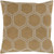 18" Gold and Brown Contemporary Hexagons Square Throw Pillow - IMAGE 1