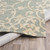 2' x 3' Starry Jasmine Sea Green and Beige Hand Hooked Outdoor Area Throw Rug - IMAGE 4