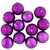 Shatterproof 4-Finish Christmas Ball Ornaments 4" (100mm) - Purple - Set of 12 - IMAGE 3