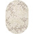 6' x 9' Brown and Gray Hand-Tufted Oval Wool Area Throw Rug - IMAGE 1