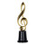 Pack of 6 Gold and Black Music Award Statuette 8.5" - IMAGE 1