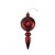 4ct Burgundy Red Retro Reflector Shatterproof Christmas Finial Ornaments 7.5" - IMAGE 3