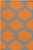 3.5' x 5.5' Orange and Gray Hand Woven Rectangular Wool Area Throw Rug - IMAGE 1