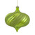 4ct Kiwi Green Swirl Shatterproof 2-Finish Onion Drop Christmas Ornaments 5.75" (150mm) - IMAGE 1
