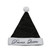 21" Black and White Drama Queen Adult Christmas Santa Hat - Medium - IMAGE 1