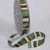 Olive Green and Cream White Striped Craft Ribbon 0.375" x 108 Yards - IMAGE 1