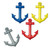 Club Pack of 24 Vibrantly-Colored Nautical Cruise Ship Anchors Party Decorations 25" - IMAGE 1