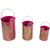 Set of 3 Fuchsia Pink and Gold Floral Laser-Cut Pillar Candle Lanterns - IMAGE 5