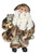 10" Brown and Gray Christmas Santa Claus in Cheetah Faux Fur Suit Figure - IMAGE 1