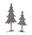Set of 2 Gray and Silver Christmas Tree Tabletop Decor 27" - IMAGE 1