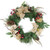 Mixed Pine Berry and Burlap Poinsettia Artificial Christmas Wreath - 24-Inch, Unlit - IMAGE 1