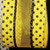 Yellow and Black Polka Dots Wired Craft Ribbon 1.5" x 40 Yards - IMAGE 1