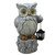 17" Country Rustic Owl with Lantern on a Tree Stump Christmas Table Top Decoration - IMAGE 1