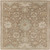 4' Classical Caesar Beige and Brown Hand Tufted Wool Square Area Throw Rug - IMAGE 1