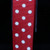 Red and White Polka Dots Woven Grosgrain Craft Ribbon 1" x 88 Yards - IMAGE 1
