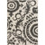 2.25' x 4.5' Beige and Black Floral Shed-Free Rectangular Area Throw Rug - IMAGE 1