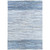 8' x 11' Blue and White Striped Rectangle Throw Rug - IMAGE 1