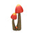 24.5" Red, Orange and Brown Wild Mushroom Outdoor Patio Garden Statue - IMAGE 1