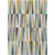 8' x 11' Triangle Medley Aqua Blue and Gold Hand Tufted Rectangular Wool Area Throw Rug - IMAGE 1