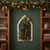 29.5" White Window Frame with Mixed Pine and Berry Swag Christmas Wall Decoration - IMAGE 3