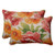 Set of 2 White and Red Floral Outdoor Patio Corded Rectangular Throw Pillows 24.5" - IMAGE 1