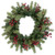 Real Touch™️ Pre-lit Noble Fir with Berries Artificial Christmas Wreath - 24" - Clear Lights - IMAGE 2