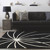 5' x 8' Black and White Contemporary Area Throw Rug - IMAGE 2