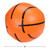 Inflatable 6-Panel Beach Basketball -  16" - Orange - IMAGE 4