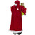 Plush Santa Claus with Teddy Bear and Gift Bag Christmas Figure - 6' - Red and Green - IMAGE 5