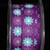 Purple and Turquoise Blue Inga Flowers Grosgrain Craft Ribbon 5/8" x 108 Yards - IMAGE 1