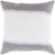 22" Gray and White Double Dip Decorative Throw Pillow - IMAGE 1