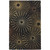 12' x 15' Black and Brown Sunburst Hand Tufted Rectangular Area Throw Rug - IMAGE 1