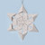 4" Holy Night Origami Style Star Point Glittered Snowflake Christmas Ornament - IMAGE 1
