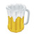Pack of 6 Inflatable Yellow and White Frosty Beer Mug Party Drink Coolers 27" - IMAGE 1