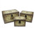 Set of 3 Oriental-Style Brown and Cream Earth Tone Decorative Wooden Storage Boxes 22" - IMAGE 1